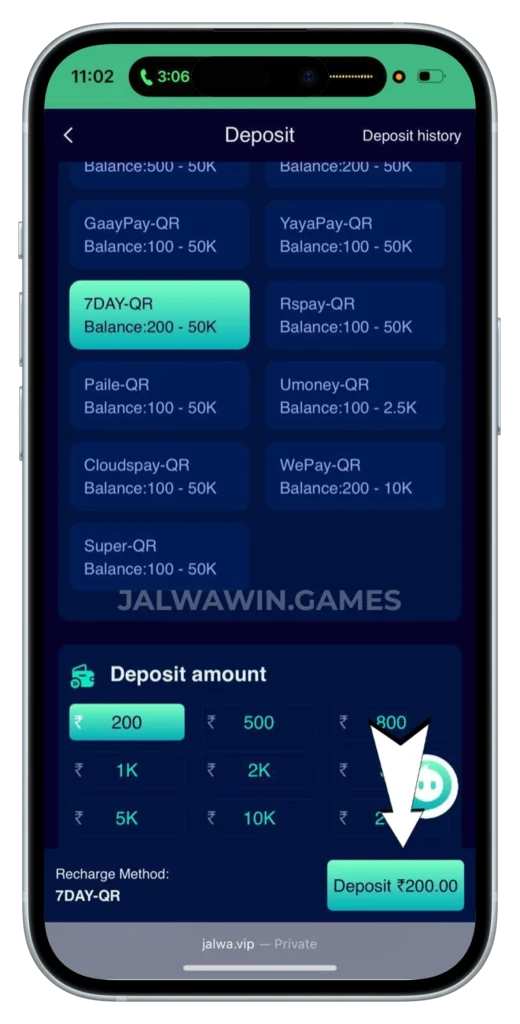 jalwa-deposit-page